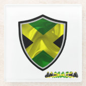Dessous-de-verre En Verre Drapeau jamaïcain (Devant)