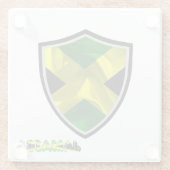 Dessous-de-verre En Verre Drapeau jamaïcain (Dos)