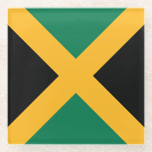 Dessous-de-verre En Verre Drapeau Jamaïque