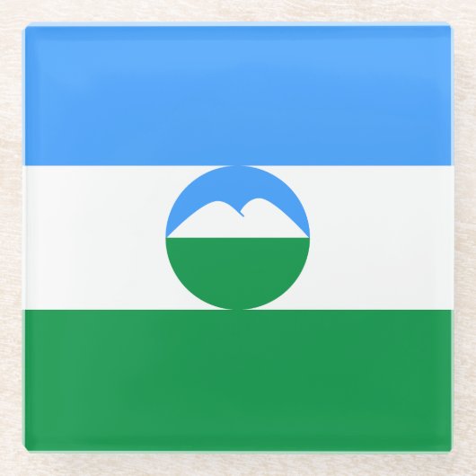 Dessous-de-verre En Verre Drapeau Kabardino Balkaria (Devant)