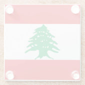 Dessous-de-verre En Verre Drapeau libanais (Dos)