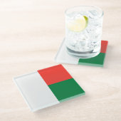 Dessous-de-verre En Verre Drapeau Madagascar (Incliné)