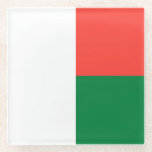 Dessous-de-verre En Verre Drapeau Madagascar<br><div class="desc">Drapeau patriotique de Madagascar.</div>