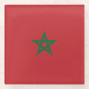 Dessous-de-verre En Verre Drapeau Maroc