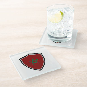 Dessous-de-verre En Verre drapeau marocain
