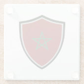 Dessous-de-verre En Verre drapeau marocain (Dos)