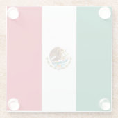 Dessous-de-verre En Verre Drapeau mexicain (Dos)