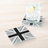 Dessous-de-verre En Verre Drapeau monochrome des syndicats/conception de (Incliné)