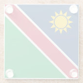 Dessous-de-verre En Verre Drapeau Namibie (Dos)