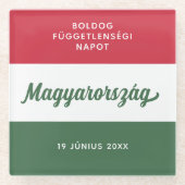 Dessous-de-verre En Verre Drapeau national de la fête de l'indépendance de l (Devant)