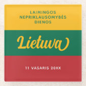 Dessous-de-verre En Verre Drapeau national de la fête de l'indépendance de l (Devant)