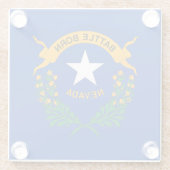 Dessous-de-verre En Verre Drapeau national du Nevada (Dos)