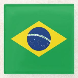 Dessous-de-verre En Verre Drapeau patriotique du Brésil
