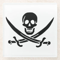 Drapeau pirate crâne épées croisées