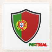 Dessous-de-verre En Verre Drapeau portugais (Devant)