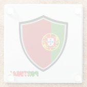 Dessous-de-verre En Verre Drapeau portugais (Dos)