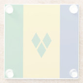 Dessous-de-verre En Verre Drapeau Saint-Vincent (Dos)