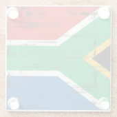 Dessous-de-verre En Verre Drapeau sud-africain (Dos)