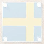 Dessous-de-verre En Verre Drapeau Suède (Dos)