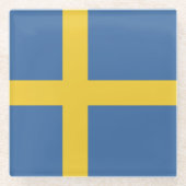 Dessous-de-verre En Verre Drapeau suédois (Devant)