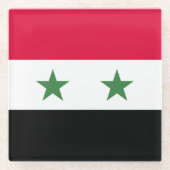 Dessous-de-verre En Verre Drapeau syrien (Devant)