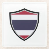 Dessous-de-verre En Verre Drapeau thaï (Devant)