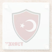 Dessous-de-verre En Verre Drapeau turc (Dos)