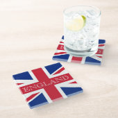 Dessous-de-verre En Verre Drapeau Union Jack Angleterre (Incliné)