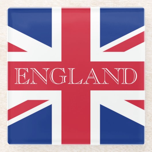 Dessous-de-verre En Verre Drapeau Union Jack Angleterre (Devant)