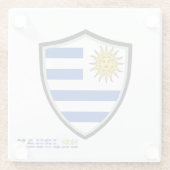 Dessous-de-verre En Verre Drapeau uruguayen (Dos)