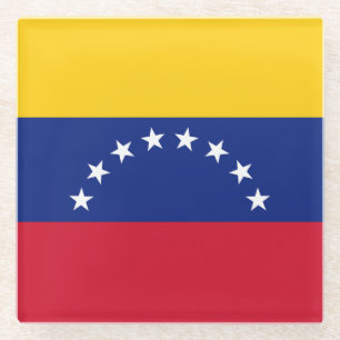 Dessous-de-verre En Verre Drapeau Venezuela