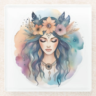 Dessous-de-verre En Verre Dreamweaver : Beauté éthérée en fleurs