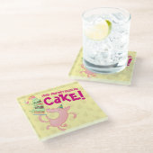 Dessous-de-verre En Verre Drôle Cochon Café Quotidien Excusez-Vous Pour Cart (Incliné)