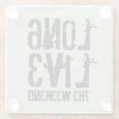 Dessous-de-verre En Verre Drôle Leetspeak Long Live Weekend (Dos)