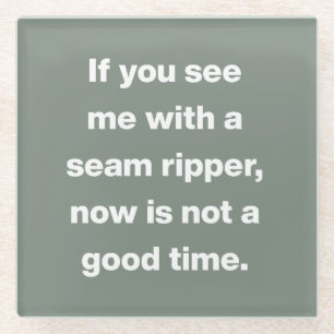 Dessous-de-verre En Verre Drôle Quote de problèmes de courtepointe dans Sa