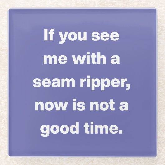 Dessous-de-verre En Verre Drôle Quote de problèmes de pourpre (Devant)