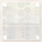 Dessous-de-verre En Verre Droplets verts circulaires (Dos)