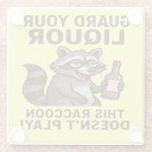 Dessous-de-verre En Verre Drunk Raccoon (Dos)