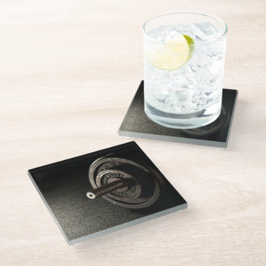 Dessous-de-verre En Verre Dumbbell (Incliné)
