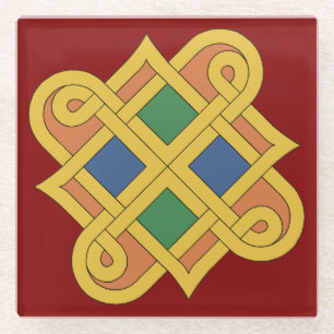 Dessous-de-verre En Verre Durrow Knotwork Dessous de verre en verre 2016