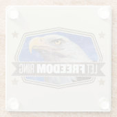 Dessous-de-verre En Verre Eagle-Laissez l'anneau de liberté (Dos)