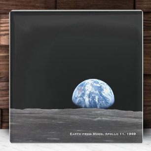 Dessous-de-verre En Verre Earth Rising Over Moon, Apollo 11, 1969 Cuisine