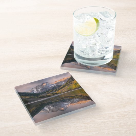 Dessous-de-verre En Verre Eau | Maroon Bells Colorado (Incliné)