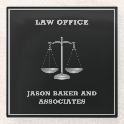 Dessous-de-verre En Verre Échelle de justice (Devant)