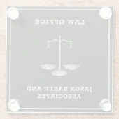 Dessous-de-verre En Verre Échelle de justice (Dos)