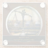 Dessous-de-verre En Verre Échelles de justice | Personalizable (Dos)