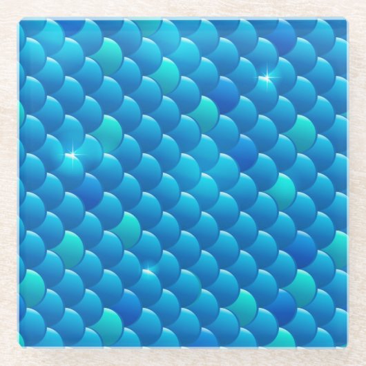 Dessous-de-verre En Verre échelles de poissons de rivière (Devant)