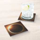 Dessous-de-verre En Verre Éclipse solaire totale (Incliné)