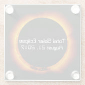 Dessous-de-verre En Verre Éclipse solaire totale 2017 (Dos)