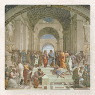Dessous-de-verre En Verre École d'Athènes, du della de strophe